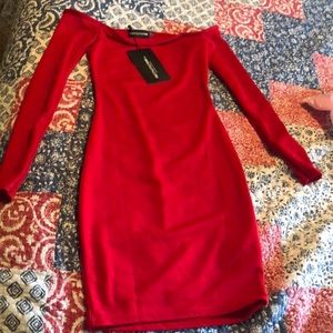 Sexy red mini dress😻